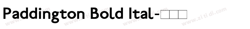 Paddington Bold Ital字体转换